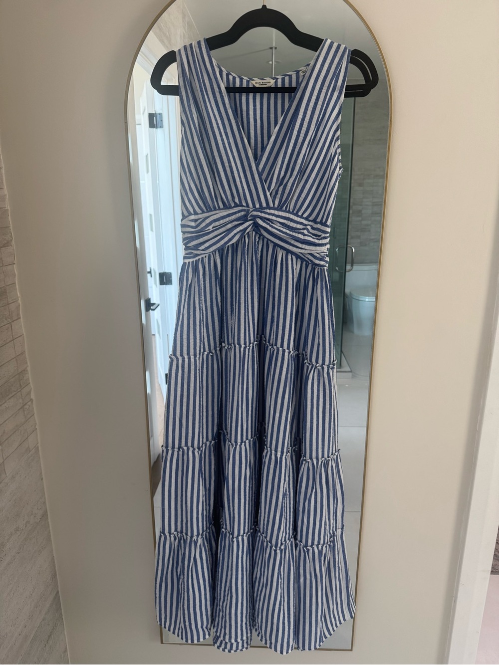 Striped midi dress